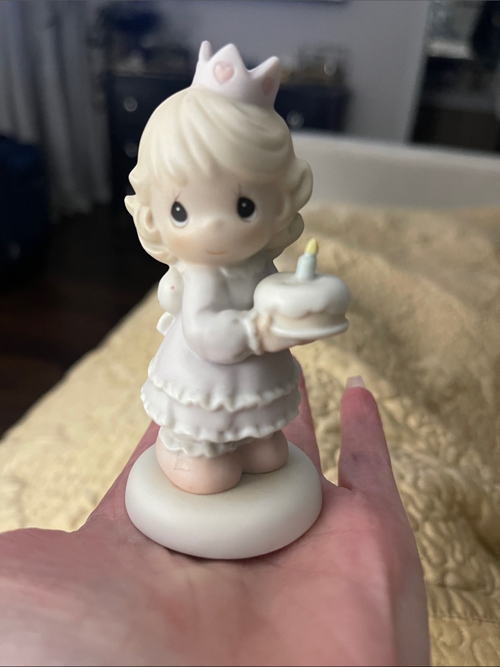Precious Moments White and Pink Princess Figurine “birthday wishes”